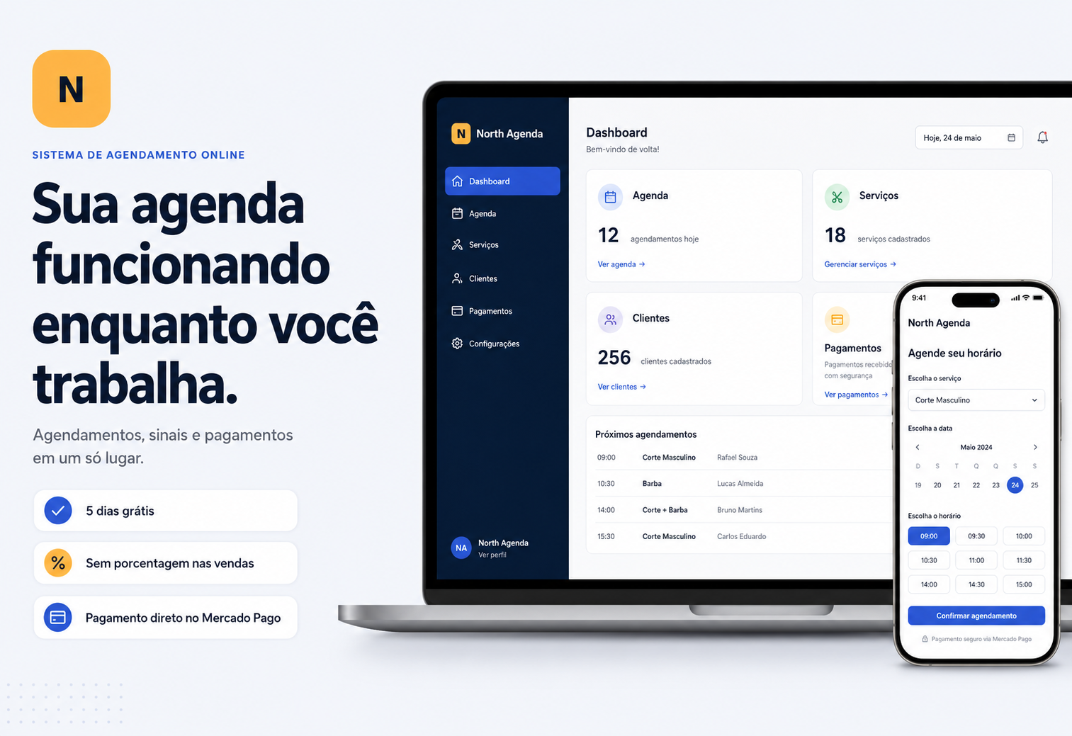 North Agenda, sistema de agendamento online